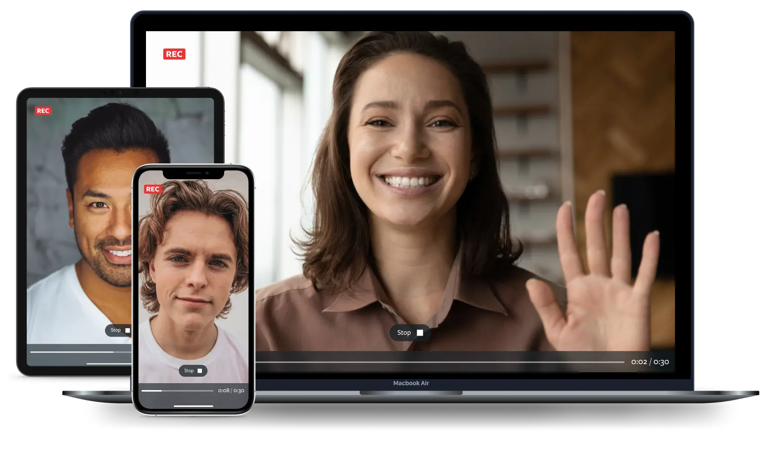 Flipbase video moments shown across desktop and mobile